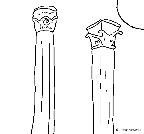 Desenho de Coluna para Colorir