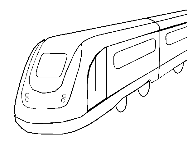 Desenho de Comboio de alta velocidade para Colorir