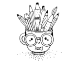 Desenho de Copo animado com lápis para colorear