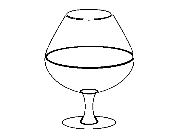 Desenho de Copo de vinho para Colorir