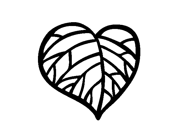 Desenho de Coração verde para Colorir