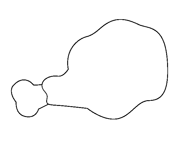 Desenho de Coxa de frango para Colorir
