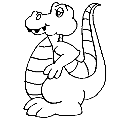 Desenho de Crocodilo para Colorir