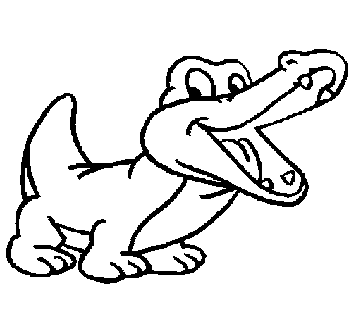 Desenho de Crocodilo para Colorir