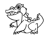 Desenho de Crocodilo-de-água-salgada para colorear