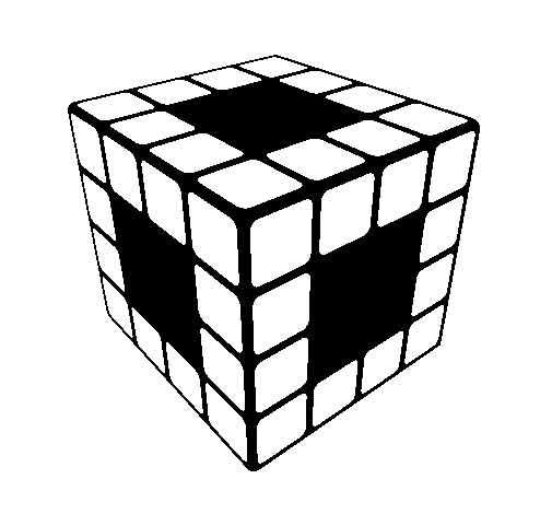 Desenho de Cubo de Rubik para Colorir