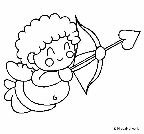 Desenho de Cupido  para Colorir