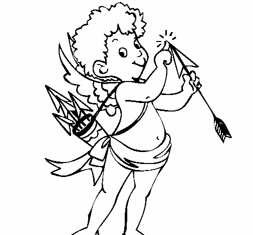 Desenho de Cupido  para Colorir