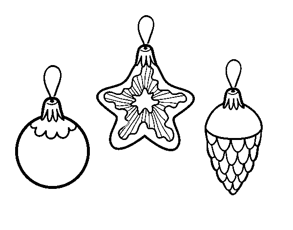 Desenho de Decoração para o Natal para Colorir