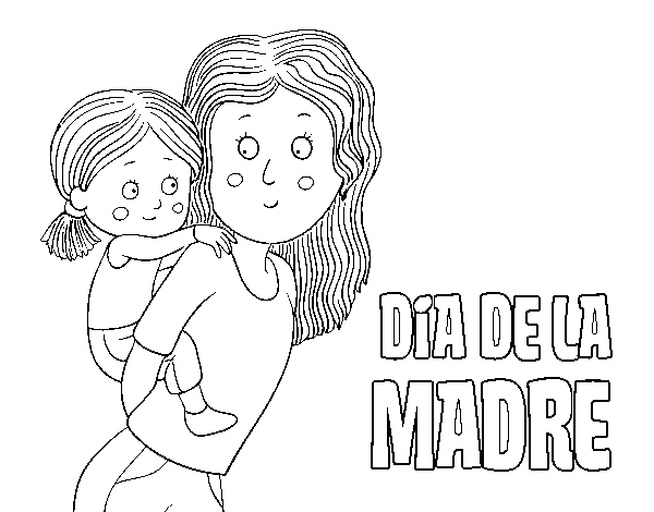 Desenho de Dia da Mãe para Colorir