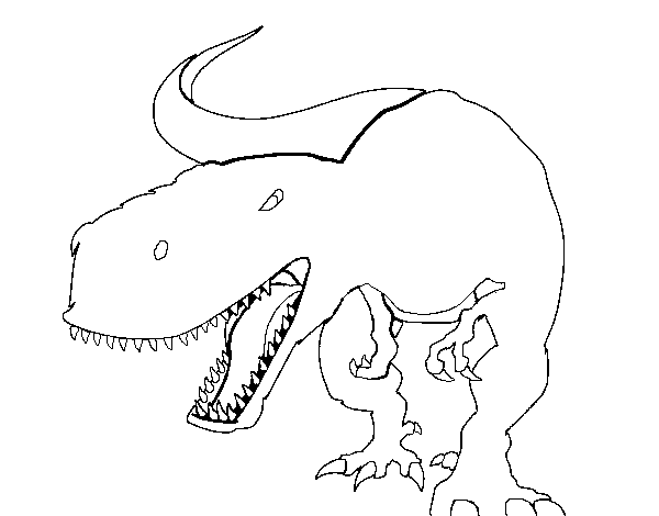 Desenho de Dinossauro aborrecido para Colorir