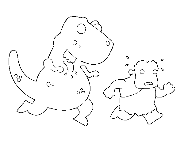 Desenho de Dinossauro caçador para Colorir
