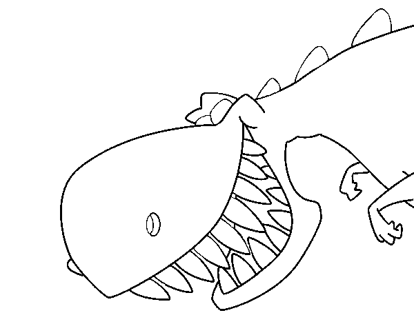Desenho de Dinossauro de dentes afiados para Colorir