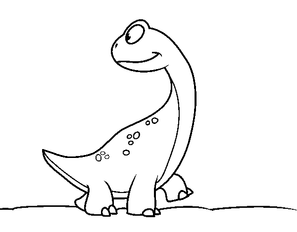 Desenho de Dinossauro Piecito para Colorir