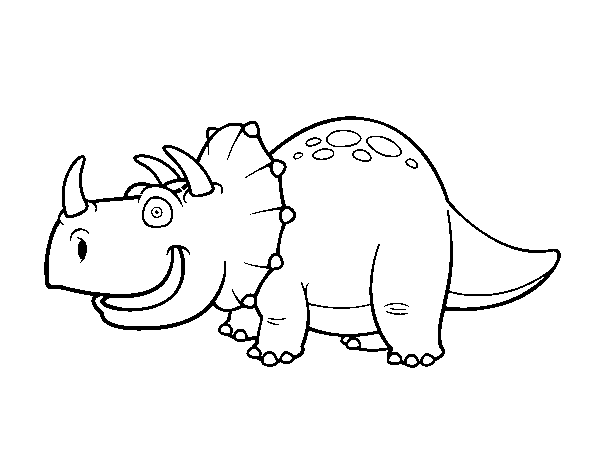 Desenho de Dinossauro Tricerátopo para Colorir