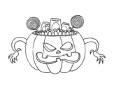 Desenho de Doces do Halloween para colorear