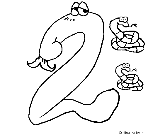 Desenho de Dois para Colorir