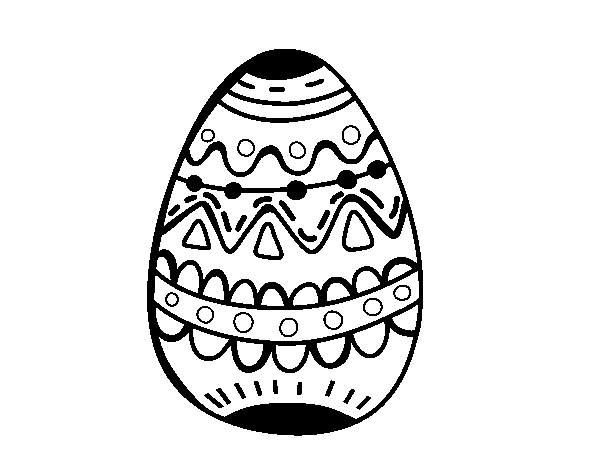 Desenho de El ovo da páscoa decorado para Colorir