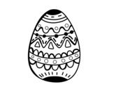 Desenho de El ovo da páscoa decorado para colorear
