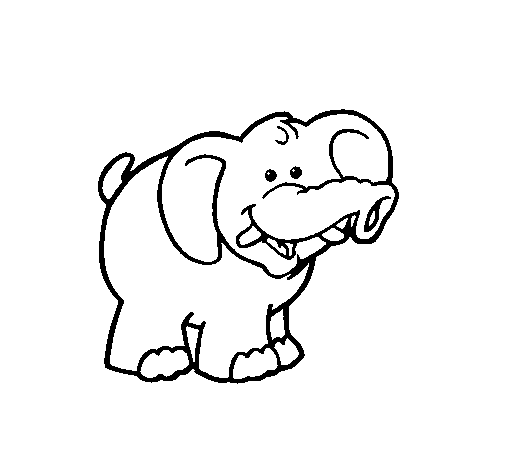 Desenho de Elefante 3 para Colorir