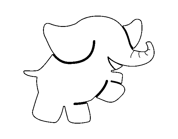 Desenho de Elefante bailarino para Colorir