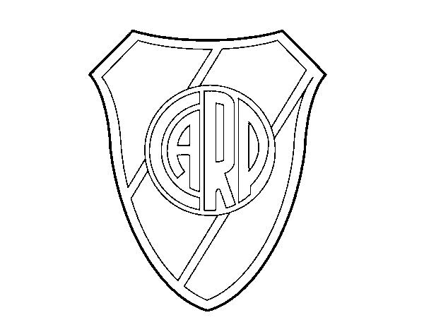 Desenho de Emblema do Atlético River Plate para Colorir