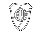 Desenho de Emblema do Atlético River Plate para colorear