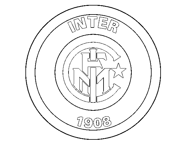 Desenho de Emblema do Inter de Milão para Colorir