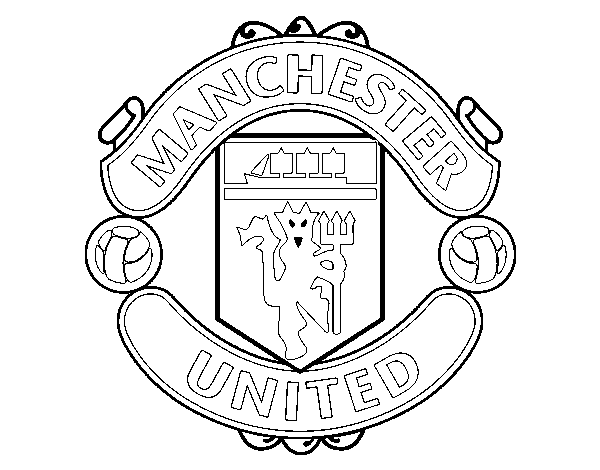 Desenho de Emblema do Manchester United para Colorir