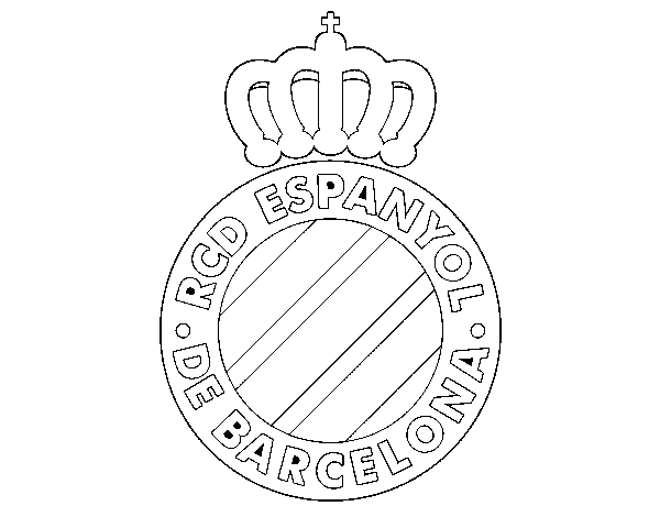 Desenho de Emblema do RCD Espanhol para Colorir