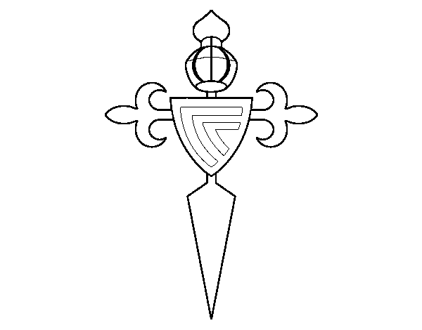 Desenho de Emblema do Real Club Celta de Vigo para Colorir