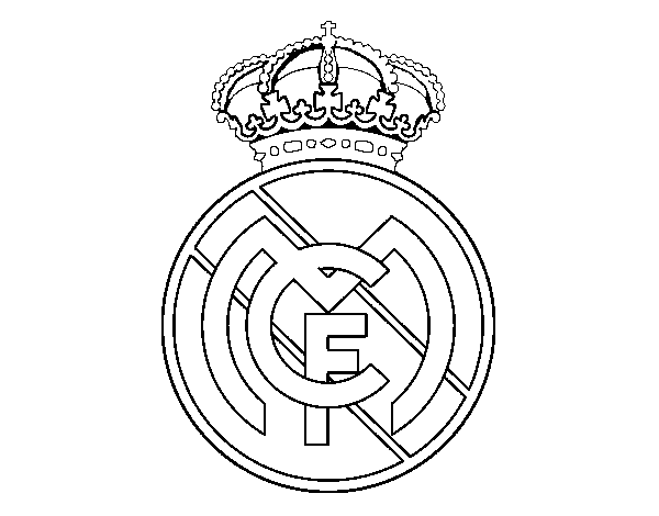 Desenho de Emblema do Real Madrid C.F. para Colorir
