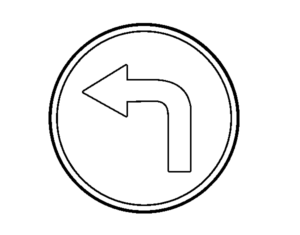 Desenho de Endereço obrigatória para a esquerda para Colorir