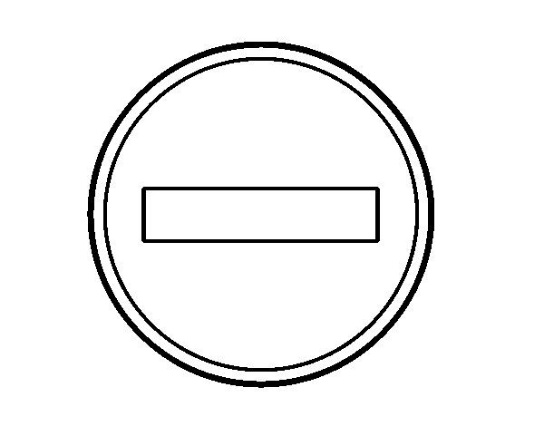 Desenho de Entrada proibida para Colorir