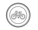 Desenho de Entrada proibido de ciclos para colorear