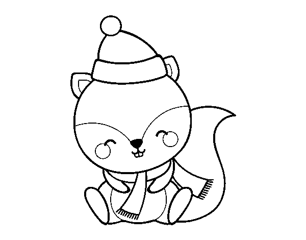 Desenho de Esquilo quente para Colorir