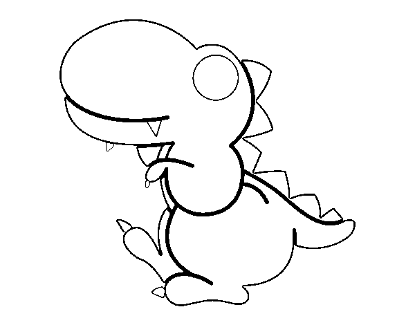 Desenho de Estegossauro de perfil para Colorir