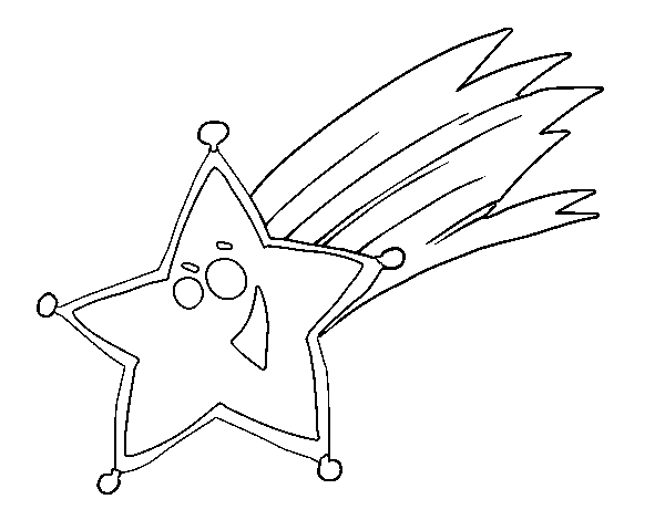 Desenho de Estrela cadente para Colorir