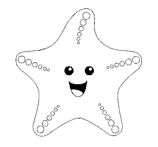 Desenho de Estrela do mar para Colorir
