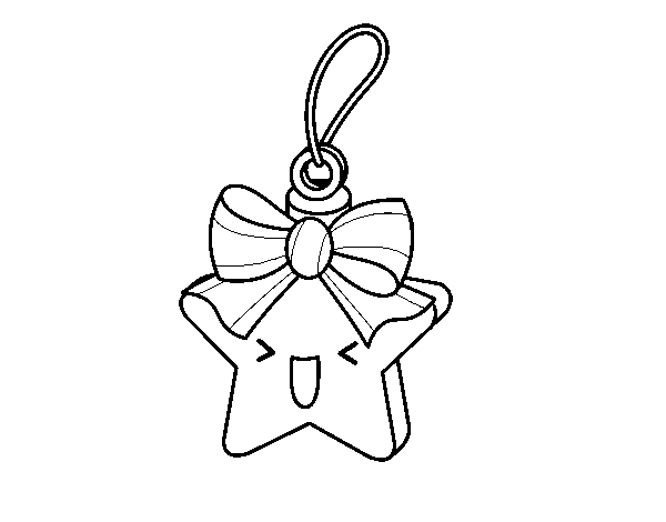 Desenho de Estrela natalícia para Colorir