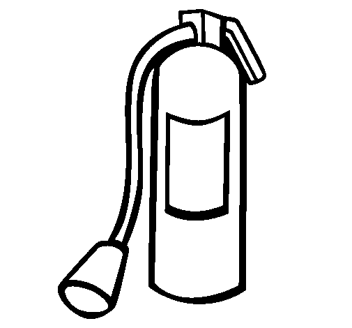 Desenho de Extintor para Colorir
