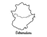 Desenho de Extremadura para colorear