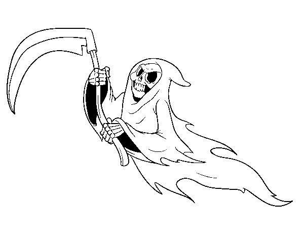 Desenho de Fantasma da morte para Colorir