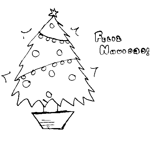 Desenho de Feliz Natal 2 para Colorir