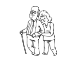 Dibujo de Felizes os avós