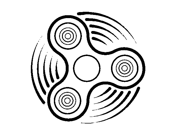 Desenho de Fidget spinner para Colorir
