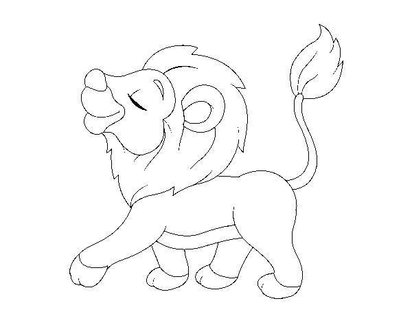 Desenho de Filhote do leão para Colorir