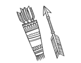 Desenho de Flechas indianas para colorear