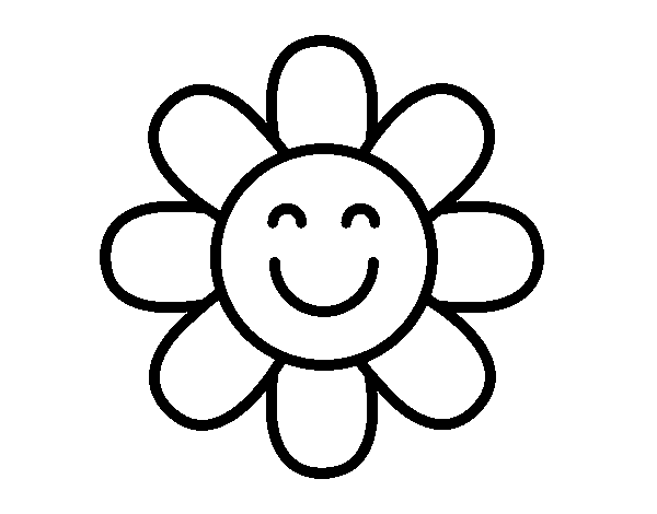 Desenho de Flor simples para Colorir