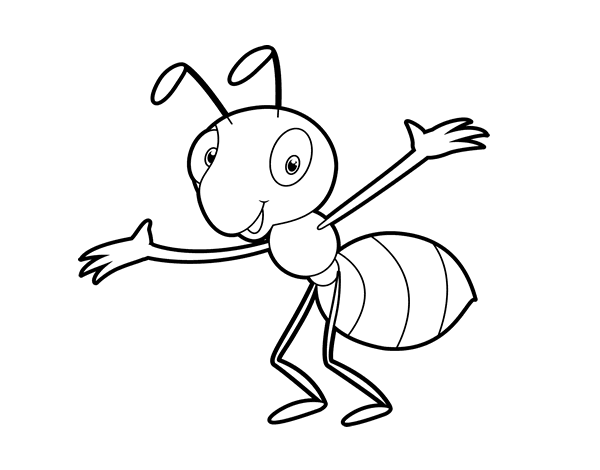 Desenho de Formiga infantil para Colorir - Colorir.com